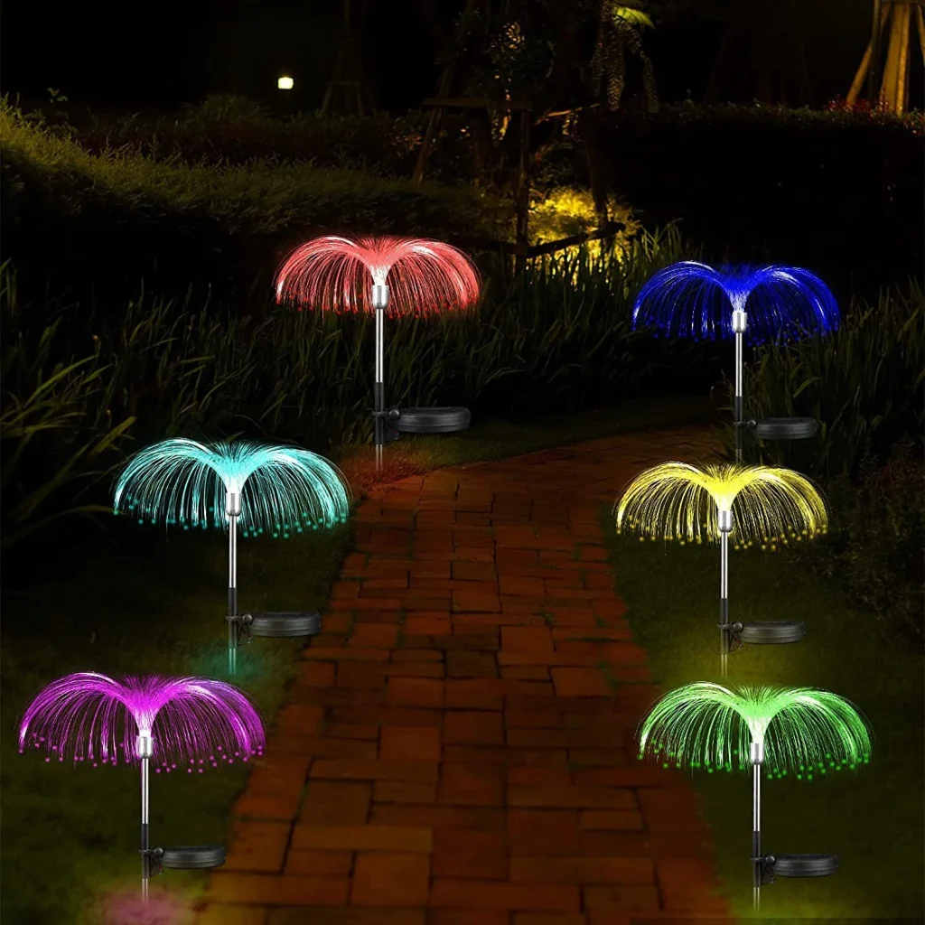 Solar LED Lights Outdoor Waterproof Solar Power Jellyfish Garden Decor Lawn Pathway Lamp 7 Color Changing