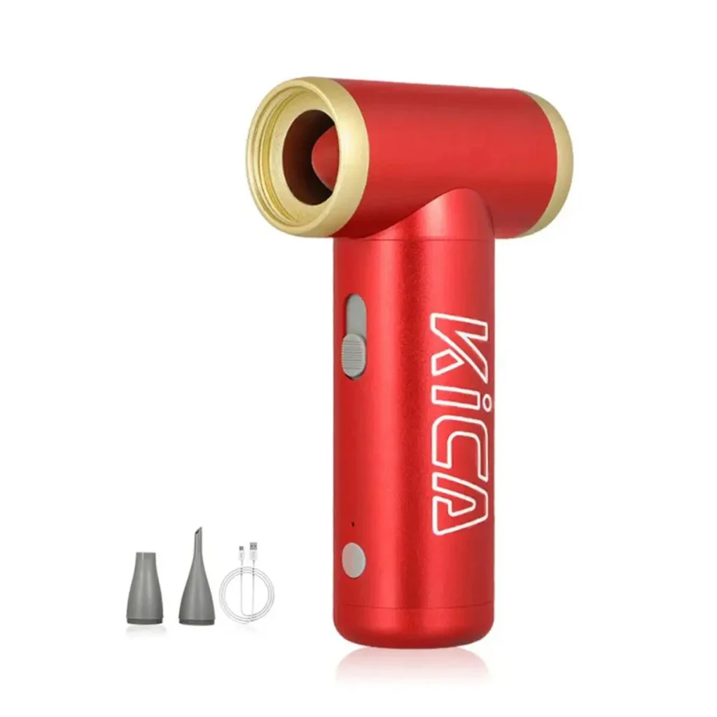 KICA Jet Fan 2 Turbo Fan Electric Air Blower Dust Cleaner Portable Cordless Rechargeable 300g with 100000 RPM Brushless Motor High Pressure Air Flow for Home Office Car Electronics Cleaning