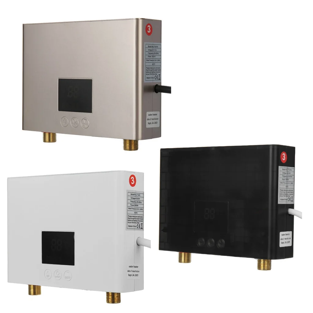 NovuLife Instant with Remote Control Water Heater Wall Mounted Electric Hot Water Heater Thermostat Fast Heating Kitchen Bathroom Shower