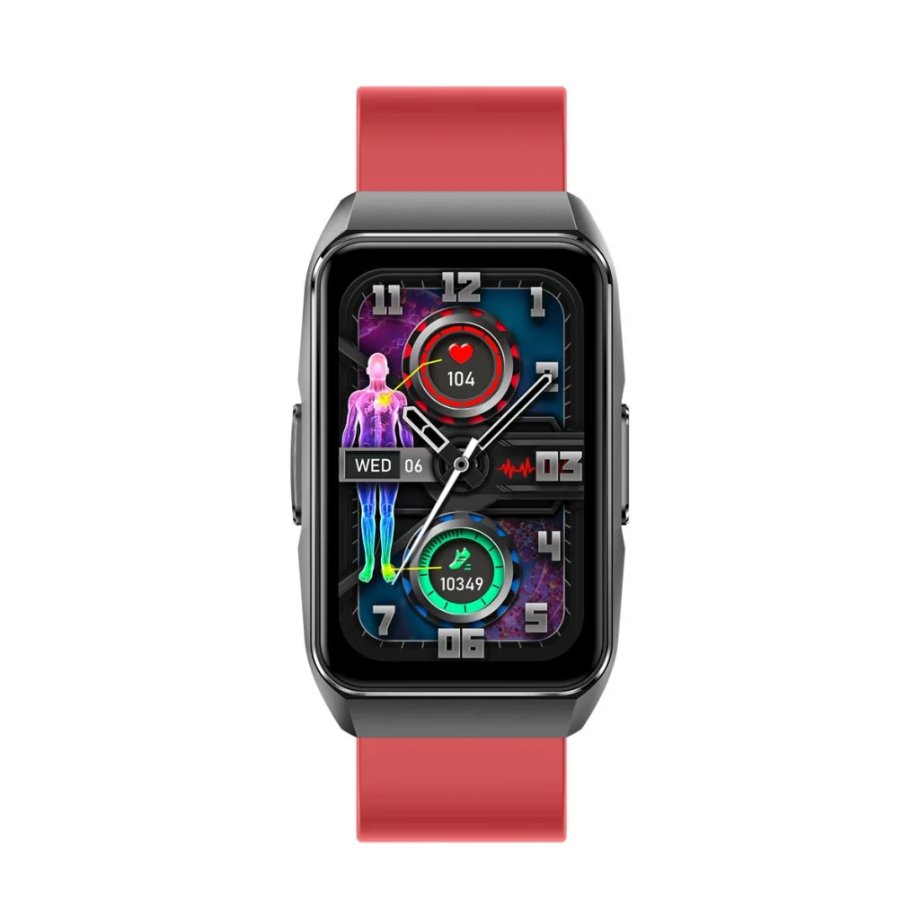 ET650 1.57inch HD Screen ECG HRV Lorenz Analysis Micro-physical Examination Heart Rate Blood Pressure Blood Composition SpO2 Monitor Sleep Monitoring Non-invasive Blood Glucose Measurement SOS Emergency Call Respiratory Training Metto IP68 Smart Watch