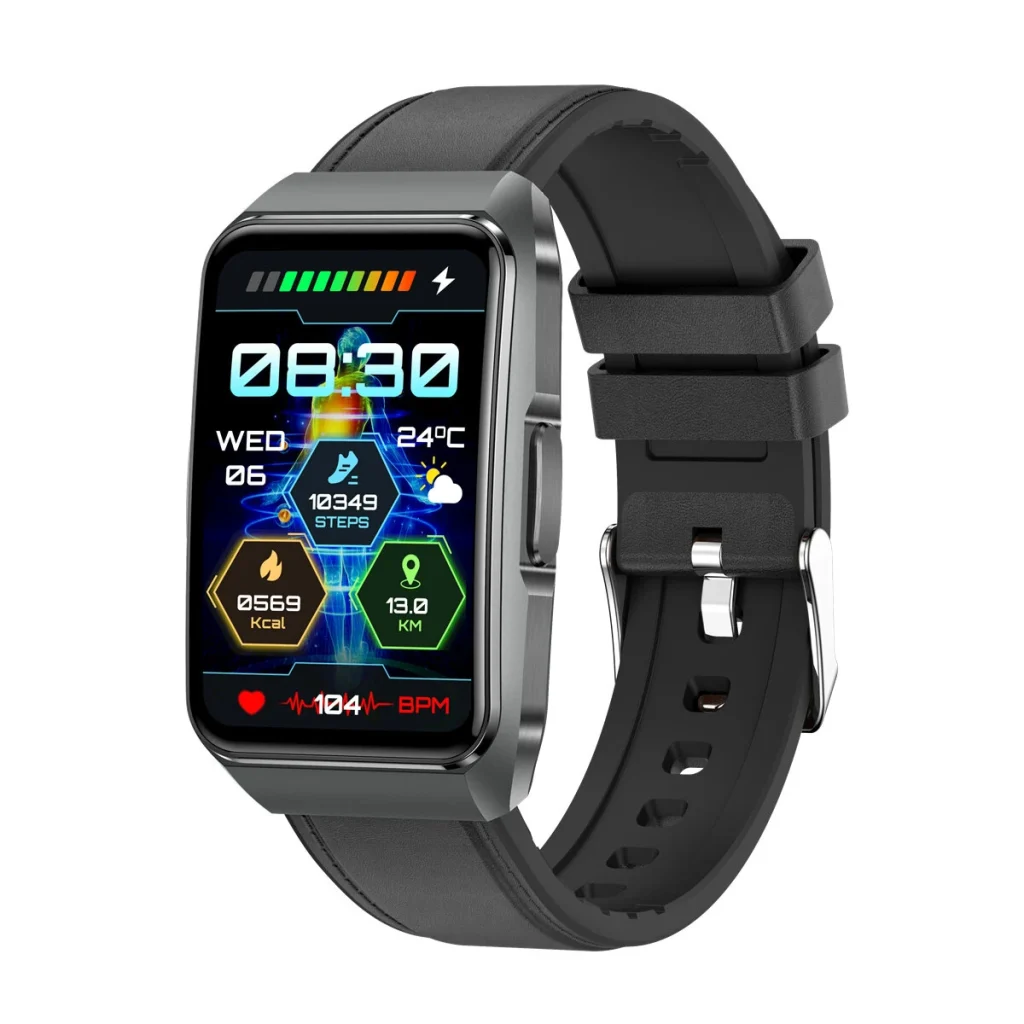 ET650 1.57inch HD Screen ECG HRV Lorenz Analysis Micro-physical Examination Heart Rate Blood Pressure Blood Composition SpO2 Monitor Sleep Monitoring Non-invasive Blood Glucose Measurement SOS Emergency Call Respiratory Training Metto IP68 Smart Watch