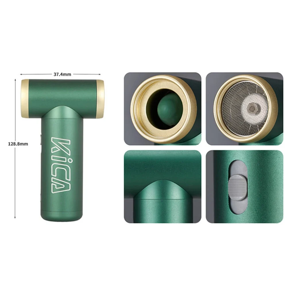 KICA Jet Fan 2 Turbo Fan Electric Air Blower Dust Cleaner Portable Cordless Rechargeable 300g with 100000 RPM Brushless Motor High Pressure Air Flow for Home Office Car Electronics Cleaning