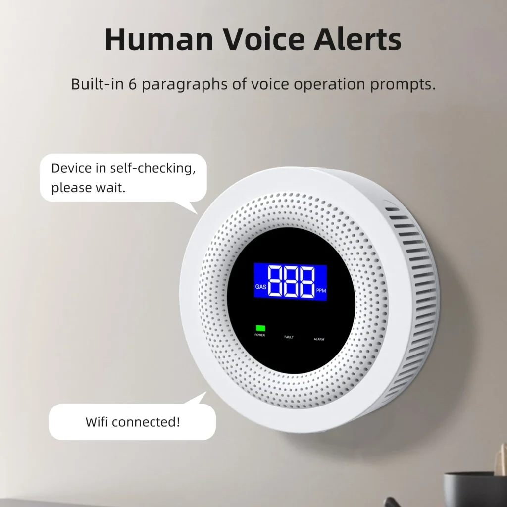 Wifi Natural Gas Leak Detector Alarm Security Protection Smart Home 433MHz Wireless Gas Leakage Sensor Fire Safety Detector Works With Tuya