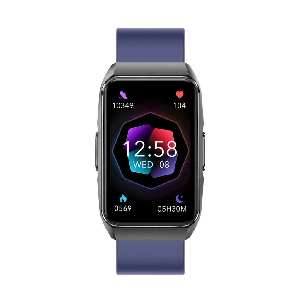 ET650 1.57inch HD Screen ECG HRV Lorenz Analysis Micro-physical Examination Heart Rate Blood Pressure Blood Composition SpO2 Monitor Sleep Monitoring Non-invasive Blood Glucose Measurement SOS Emergency Call Respiratory Training Metto IP68 Smart Watch