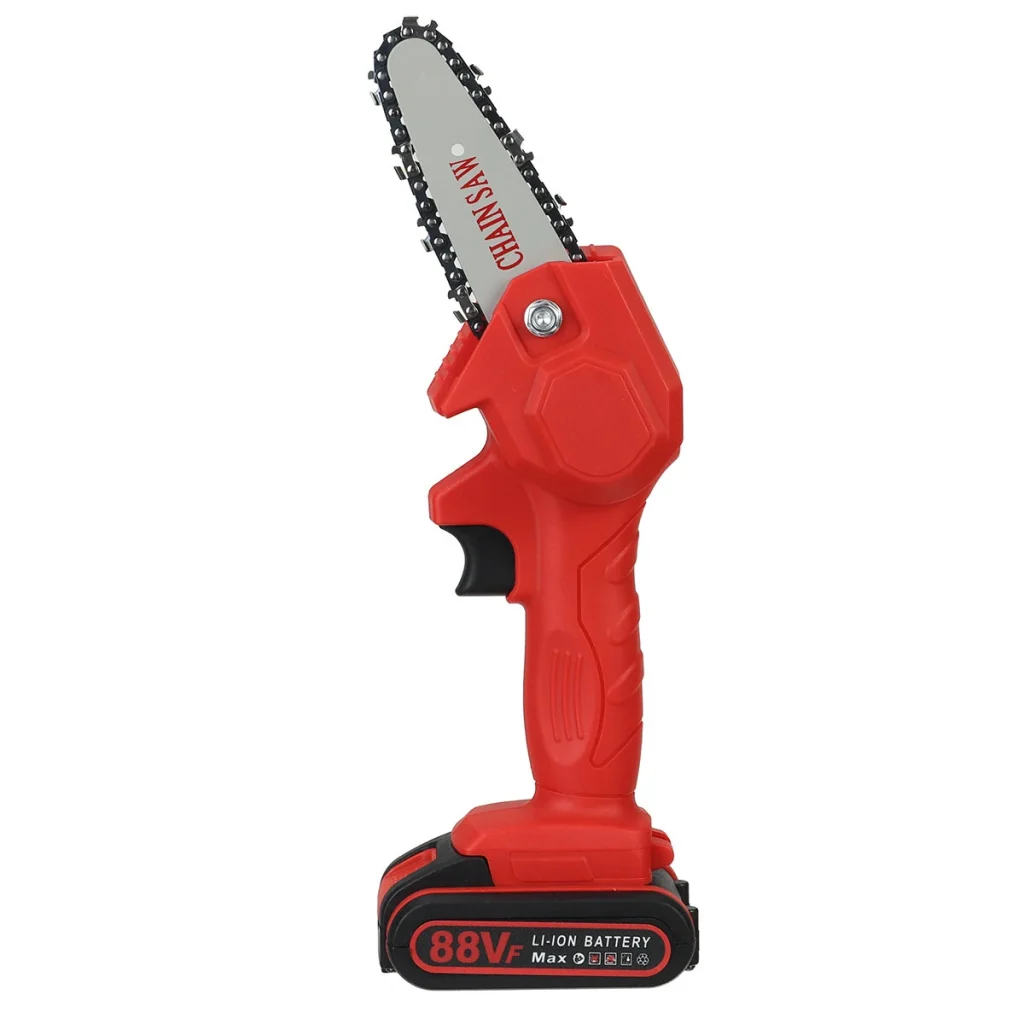 VIOLEWORKS 4 Inches 21V Cordless Electric One-Hand Saw Chain Saw Woodworking Cutting Tool W/ 1pc or 2pcs Battery Kit
