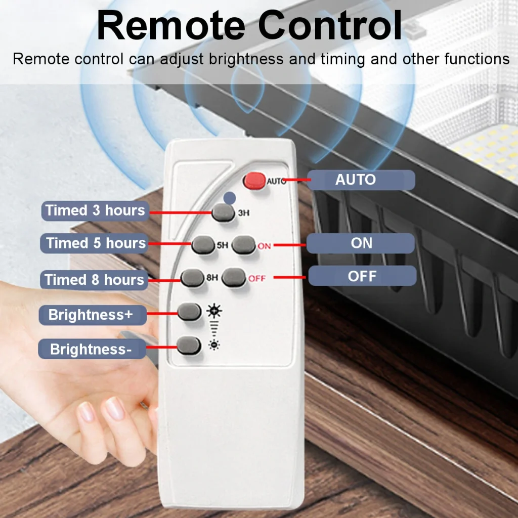 Elfeland 44/170LED Solar Wall Lights Outdoor Waterproof Infrared Garden Lamp Remote control waterproof timing induction light