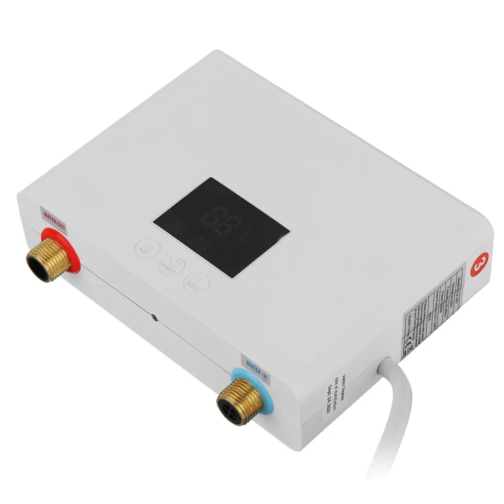 NovuLife Instant with Remote Control Water Heater Wall Mounted Electric Hot Water Heater Thermostat Fast Heating Kitchen Bathroom Shower