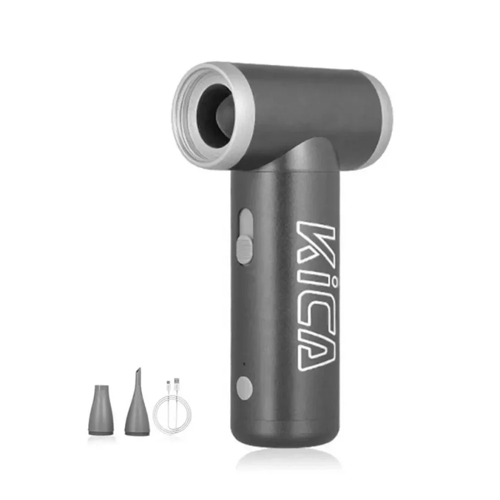 KICA Jet Fan 2 Turbo Fan Electric Air Blower Dust Cleaner Portable Cordless Rechargeable 300g with 100000 RPM Brushless Motor High Pressure Air Flow for Home Office Car Electronics Cleaning