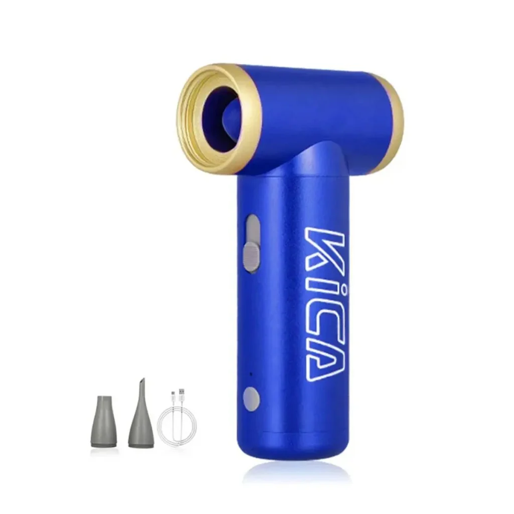 KICA Jet Fan 2 Turbo Fan Electric Air Blower Dust Cleaner Portable Cordless Rechargeable 300g with 100000 RPM Brushless Motor High Pressure Air Flow for Home Office Car Electronics Cleaning