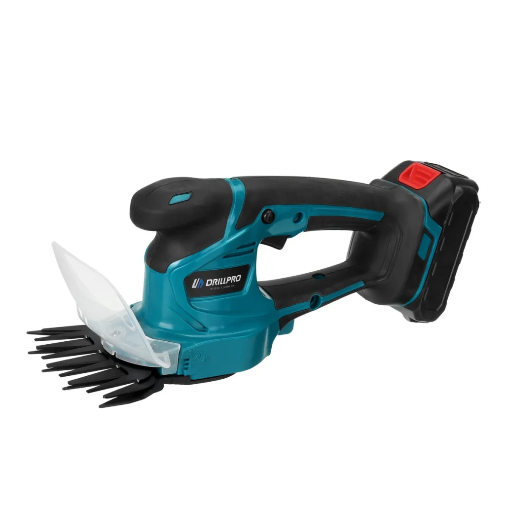 Drillpro Brushless Cordless Grass Shear and Hedge Trimmer 2-in-1 Quick Blade Change Depth Adjustment Lightweight Design