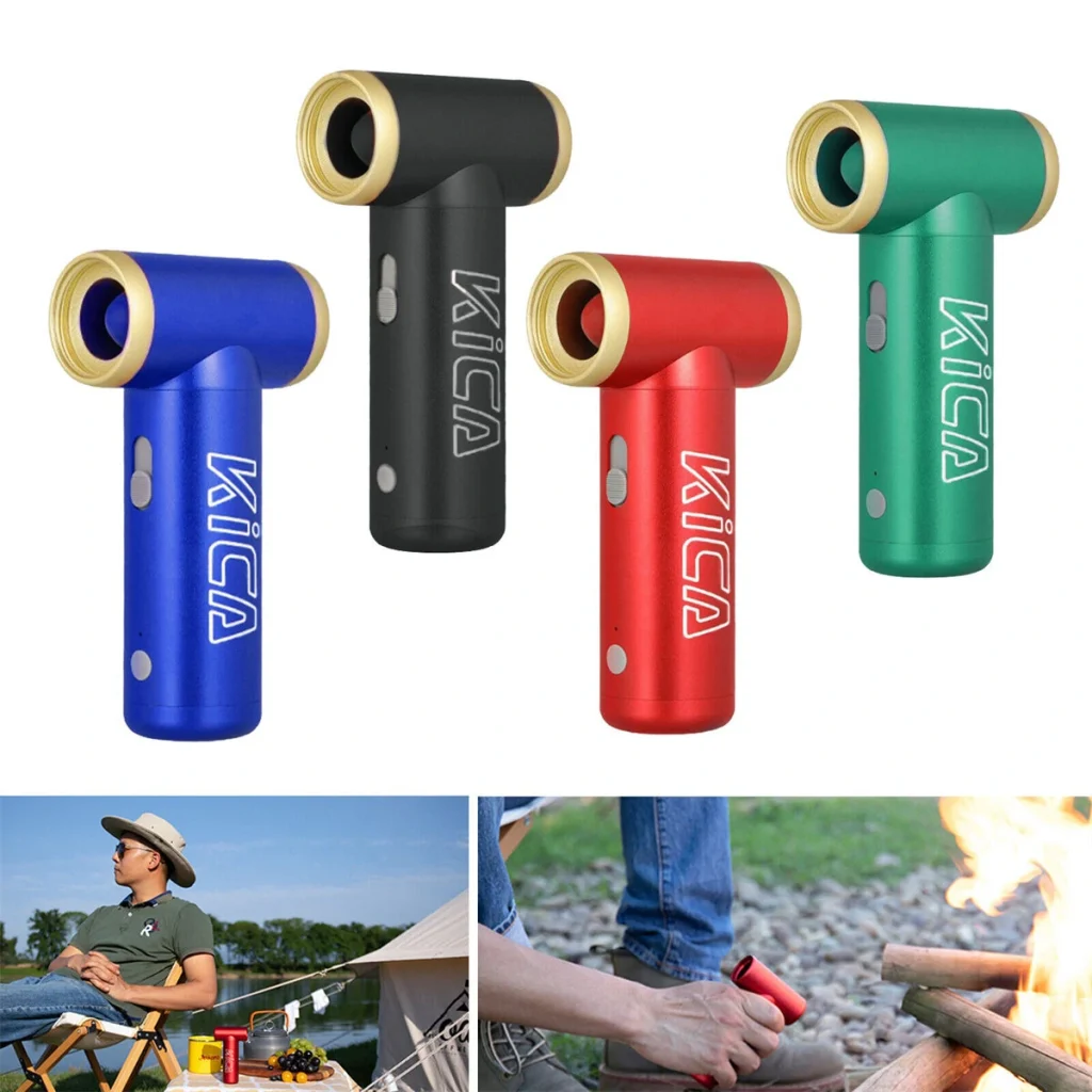 KICA Jet Fan 2 Turbo Fan Electric Air Blower Dust Cleaner Portable Cordless Rechargeable 300g with 100000 RPM Brushless Motor High Pressure Air Flow for Home Office Car Electronics Cleaning