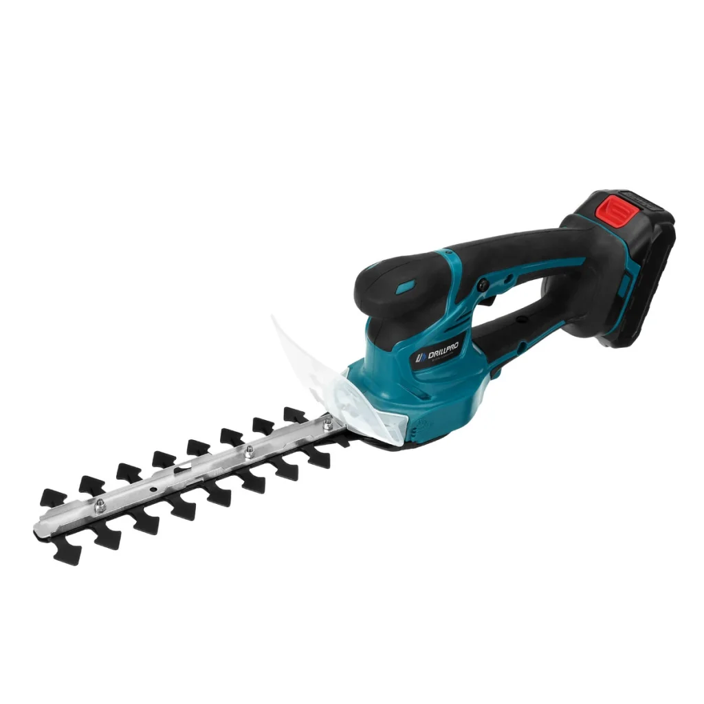 Drillpro Brushless Cordless Grass Shear and Hedge Trimmer 2-in-1 Quick Blade Change Depth Adjustment Lightweight Design