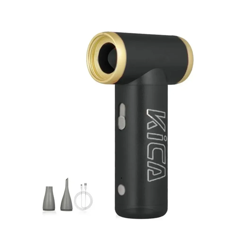 KICA Jet Fan 2 Turbo Fan Electric Air Blower Dust Cleaner Portable Cordless Rechargeable 300g with 100000 RPM Brushless Motor High Pressure Air Flow for Home Office Car Electronics Cleaning