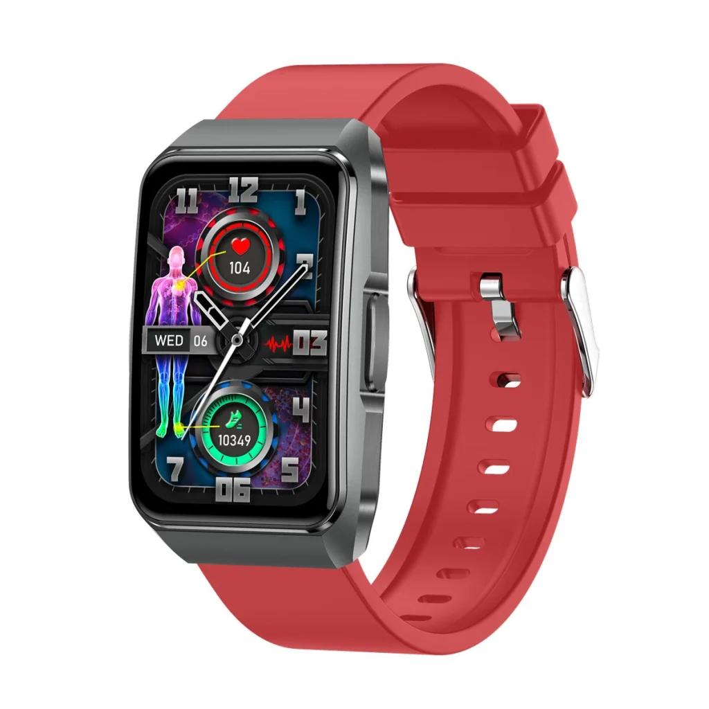 ET650 1.57inch HD Screen ECG HRV Lorenz Analysis Micro-physical Examination Heart Rate Blood Pressure Blood Composition SpO2 Monitor Sleep Monitoring Non-invasive Blood Glucose Measurement SOS Emergency Call Respiratory Training Metto IP68 Smart Watch