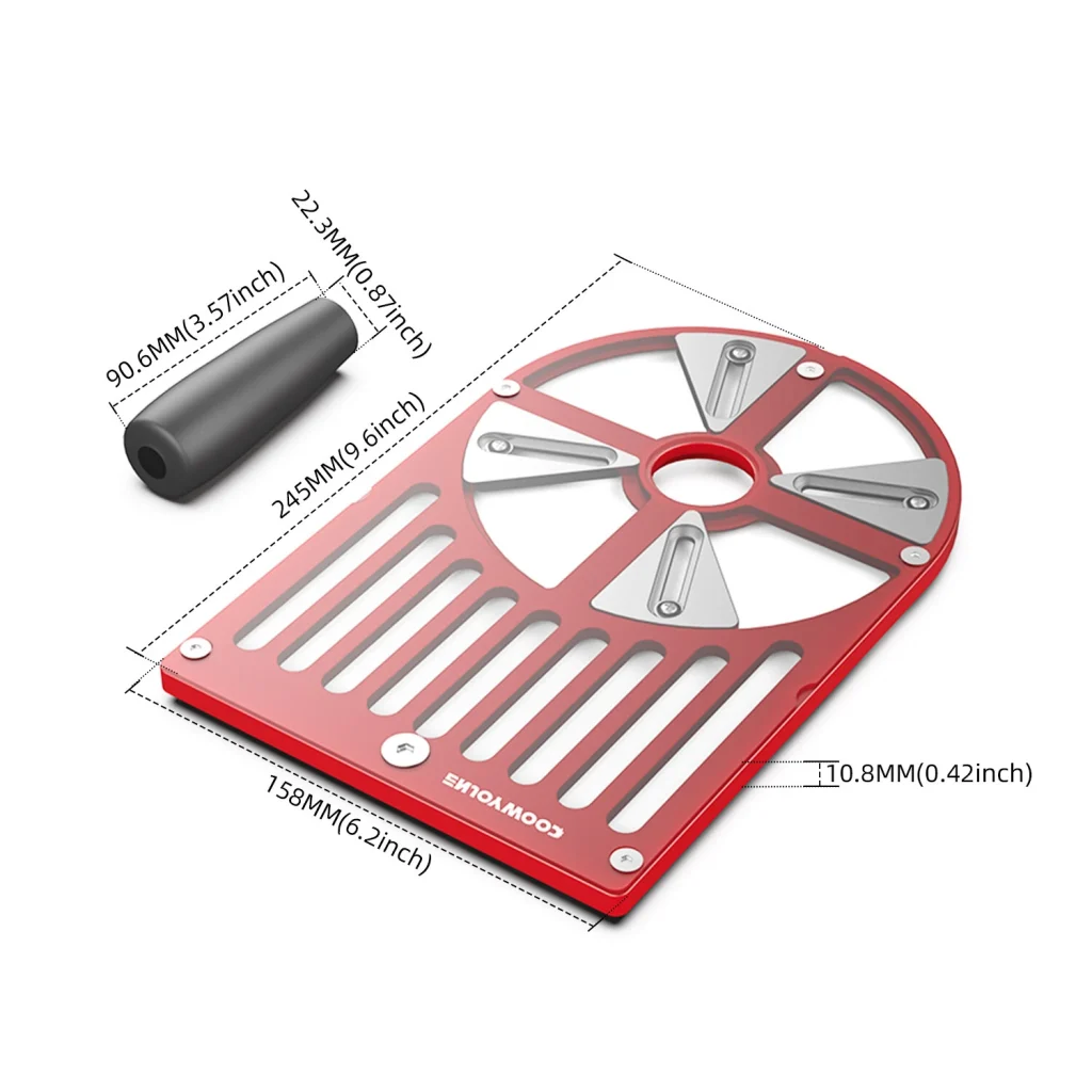 ENJOYWOOD Trimming Router Base Trimming Machine Workbench Base Adjustable Slider Aluminum Alloy 65mm to 132mm Compatibility