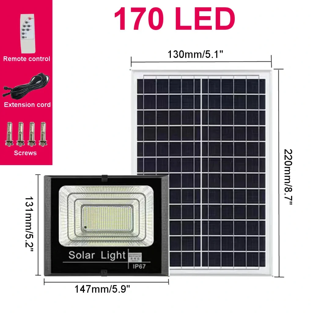 Elfeland 44/170LED Solar Wall Lights Outdoor Waterproof Infrared Garden Lamp Remote control waterproof timing induction light