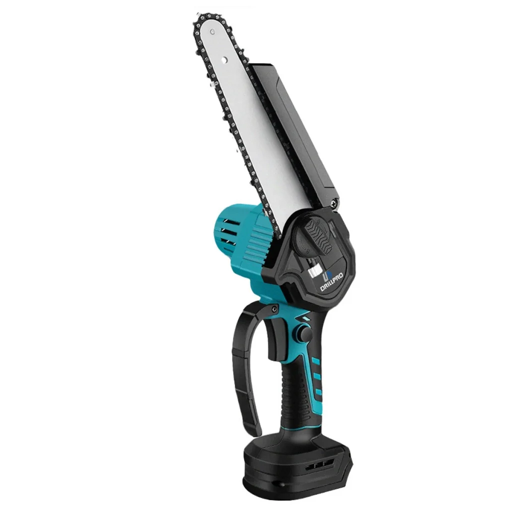 Drillpro 8-Inch Brushless Electric Chainsaw Cordless Rechargeable Fast-Cutting Woodworking Garden Pruning Tool Suitable for Makita 18V Battery