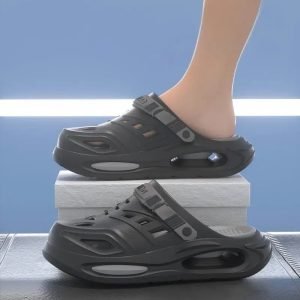 Men's Hollow Slippers, Men's Summer Outer Wear, New Trendy Thick-Soled Wear-Resistant, Non-Slip, Non-Stinky Feet, Two-Wear Boys' Slippers