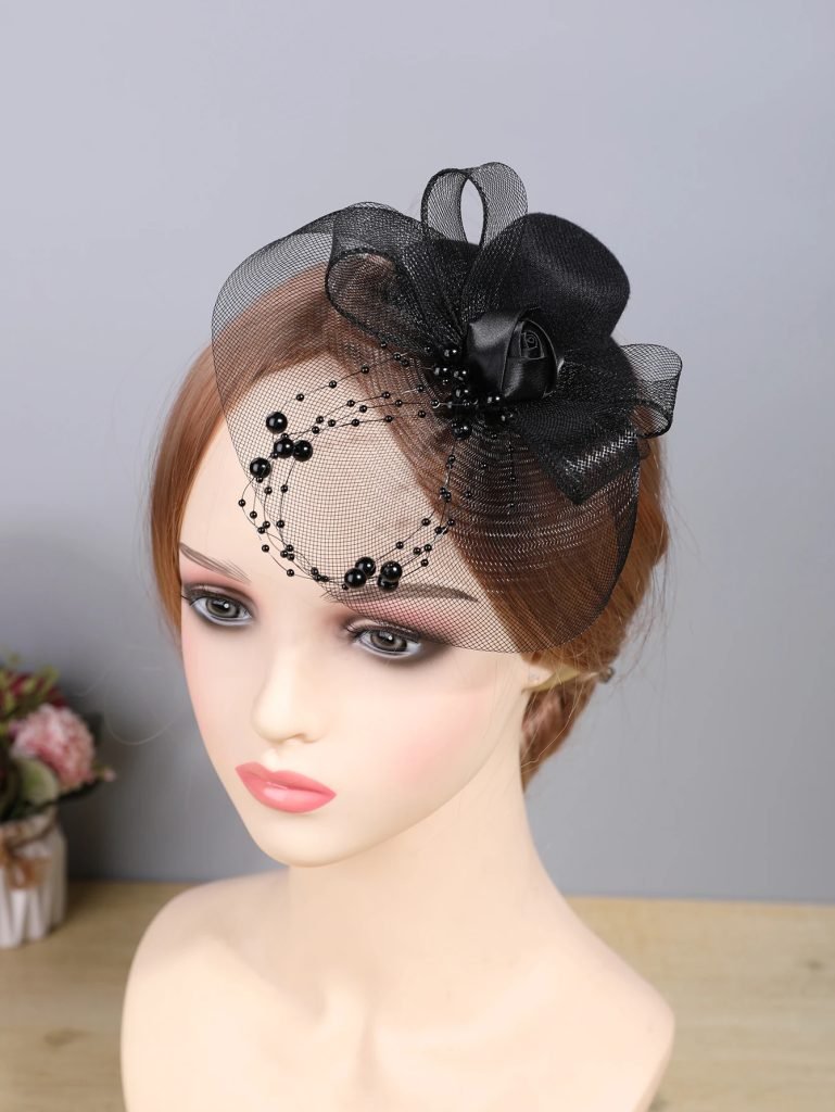 1pcs little top hat woman vintage dress cute mesh headdress dinner stage photo show birthday children's headdress accessories