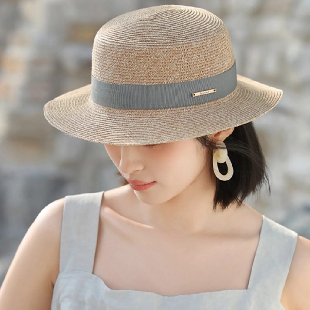 Women Wide Brim Straw Hat Multicolor Ribbon Design Sunshade Straw Hats for Vacation Beach Travel Outdoor