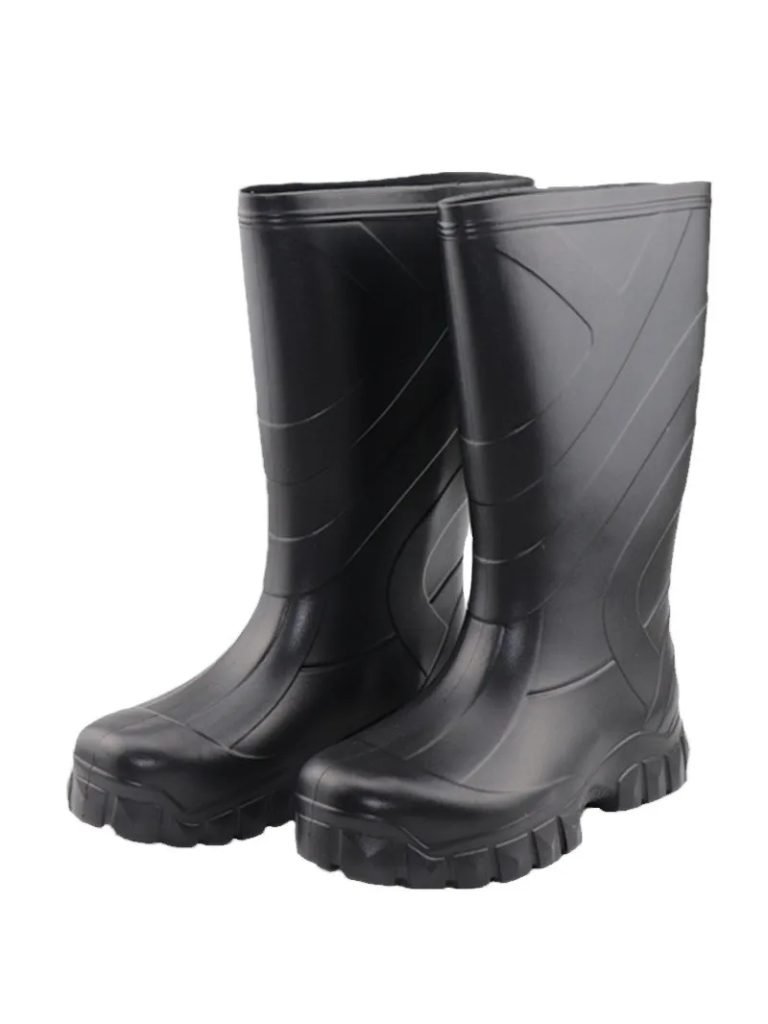 EVA Foam Rain Boots Men's Bla Thi Bot High Tube Waterproof Kitchen Non-Slip Oil Resistant Food Boots Spring Autumn