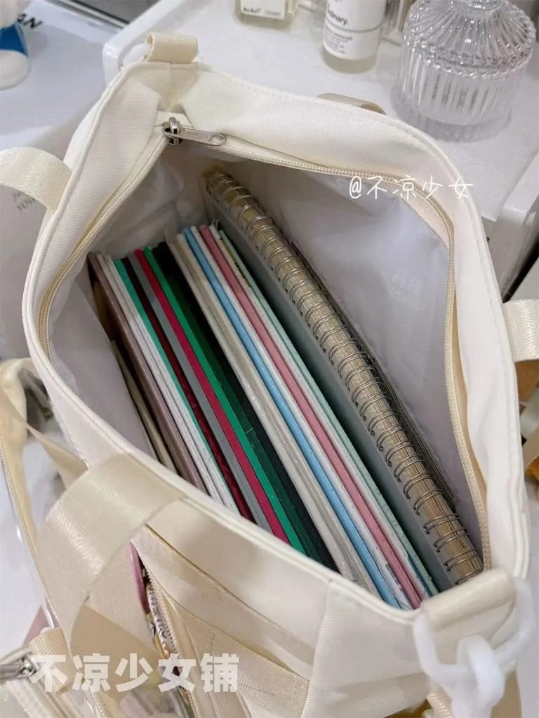 JIAERDI Transparent Blue Ita Bag Handbag Women Anime Portable Large Capacity Shoulder Tote Bag Female Nylon Crossbody Bags Girls