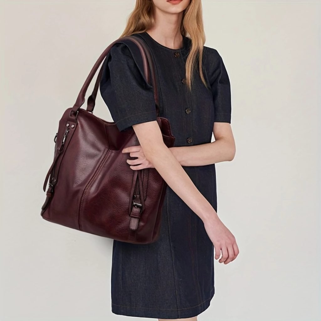 2PC Set Purses Tote Bag For Women, Handbags PU Leather Large Shoulder Bag,  Cow Pattern Work Bags With Multi-Pockets, Designer H