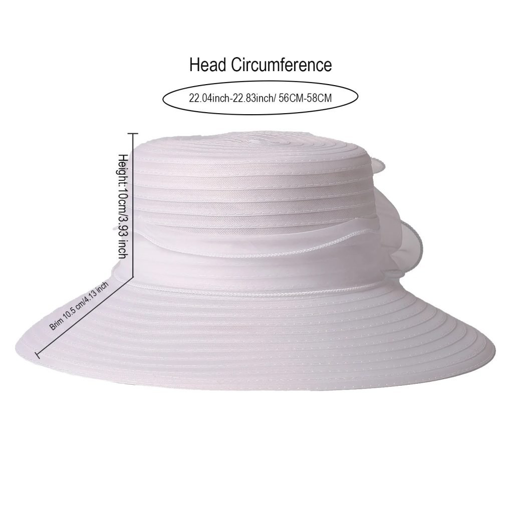 FS Red White Wide Brim Church Hats Summer Fascinators Hat For Women Elegant Sunshade Wedding Bride Cap With Flower Sombrero 2025