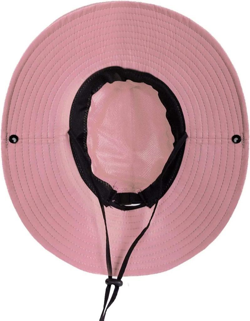 Ponytail Sun Bucket Hats for Women UV Protection Foldable Mesh Wide Brim Hiking Beach Fishing Summer Safari