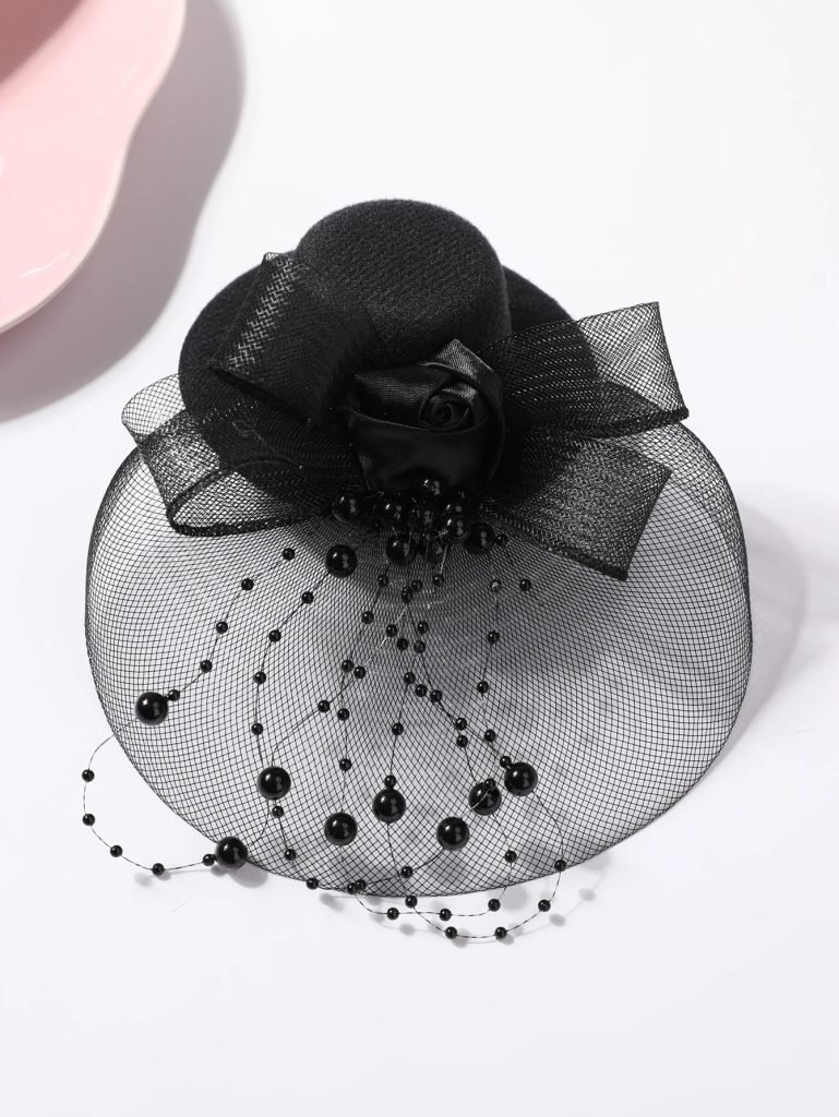 1pcs little top hat woman vintage dress cute mesh headdress dinner stage photo show birthday children's headdress accessories