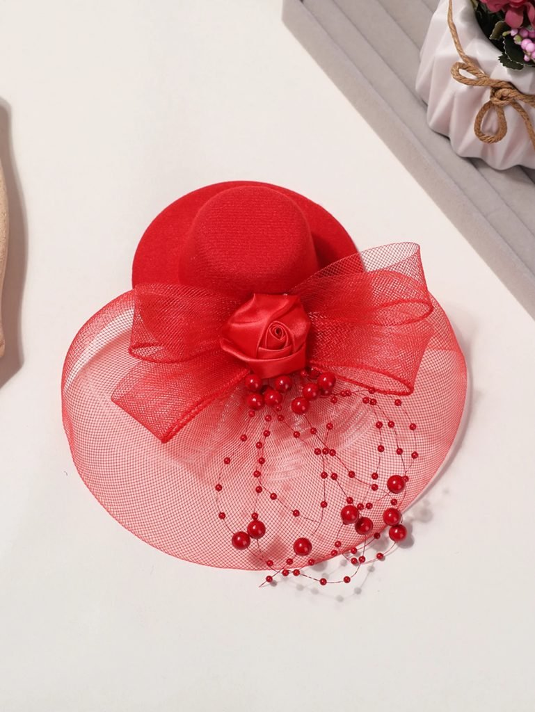 1pcs little top hat woman vintage dress cute mesh headdress dinner stage photo show birthday children's headdress accessories