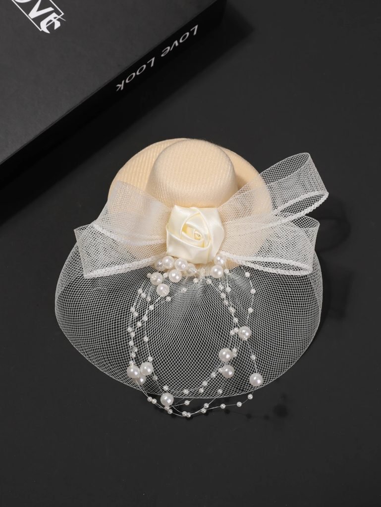 1pcs little top hat woman vintage dress cute mesh headdress dinner stage photo show birthday children's headdress accessories