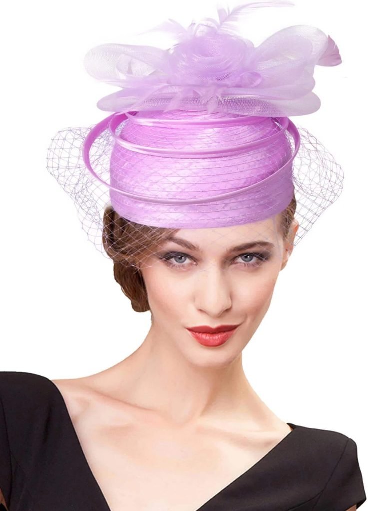 Wedding Bridal Hats Fascinators For Woman Lady With Feather Veil Cocktail Tea Party Dress Elegant Kentucky Derby Cap Church Hat