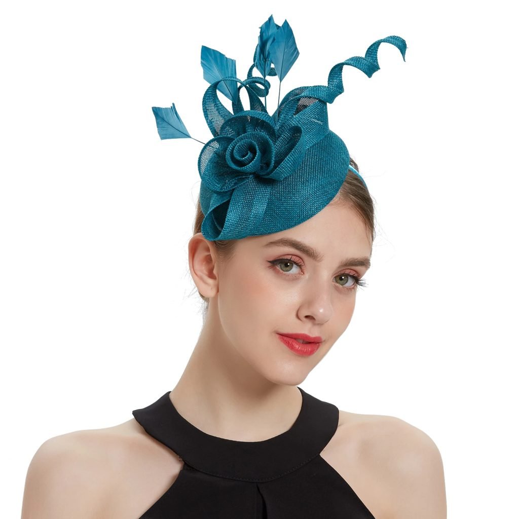 2025 Women Fascinator Hat Folding accessories Headband Bridal Hair Clip Accessories Kentucky Derby Cocktail Party Festival Hat