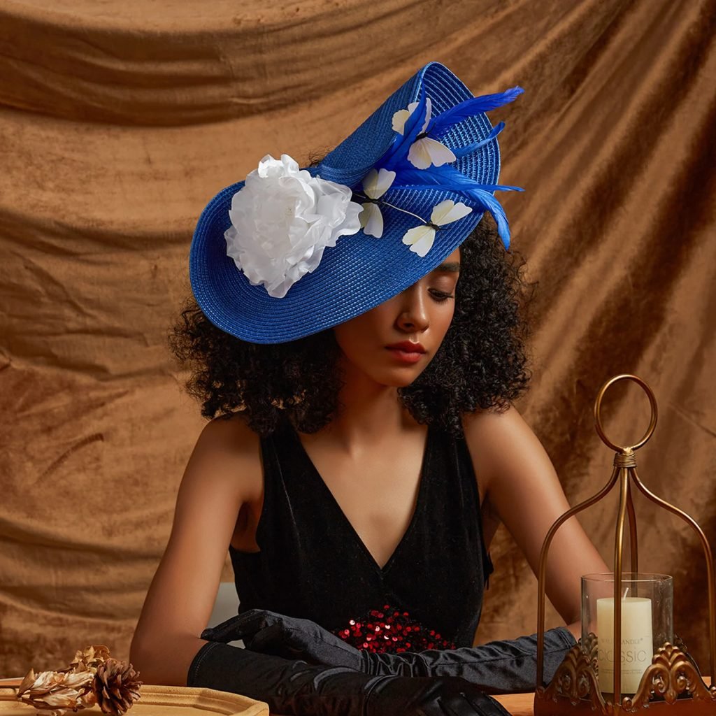 Fancy Butterfly Feather Fascinator Hat Fancy Multicolour Kentucky Derby Hat Tea Party Flower Headdress Female Top Hat Church Hat