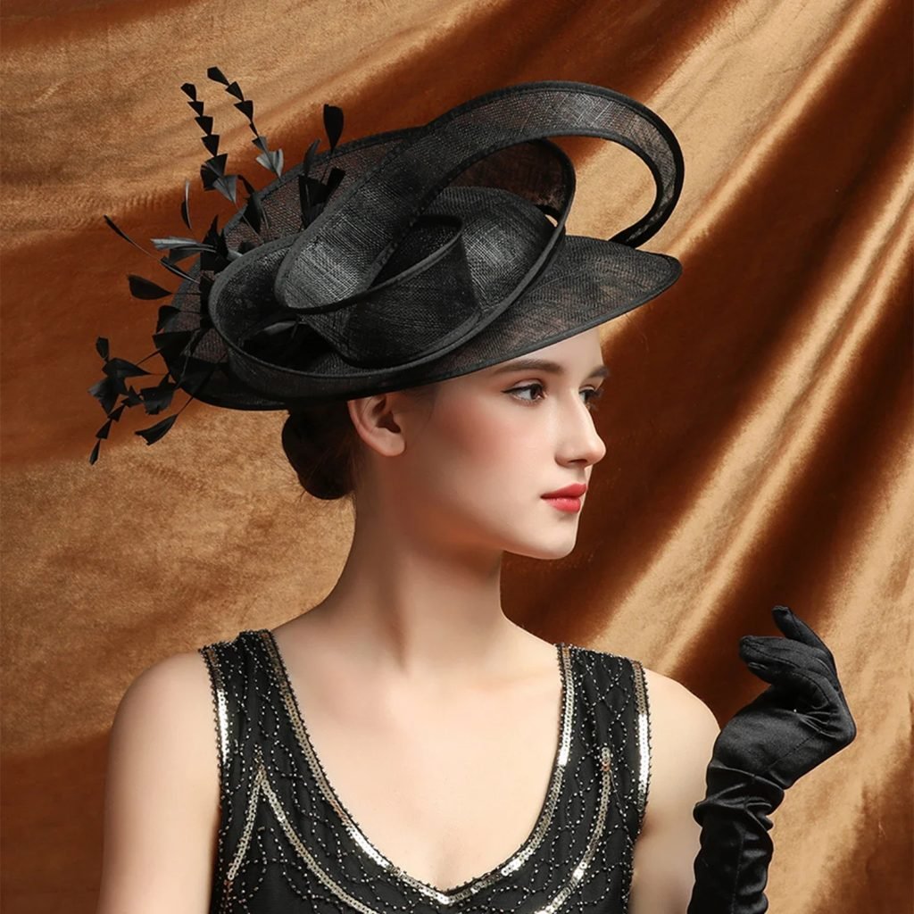 Christmas Sinamay Fascinator Fashion Wedding Hat Unique Derby Party Hat Fashion Photography Church Hats Bride Fascinators Female