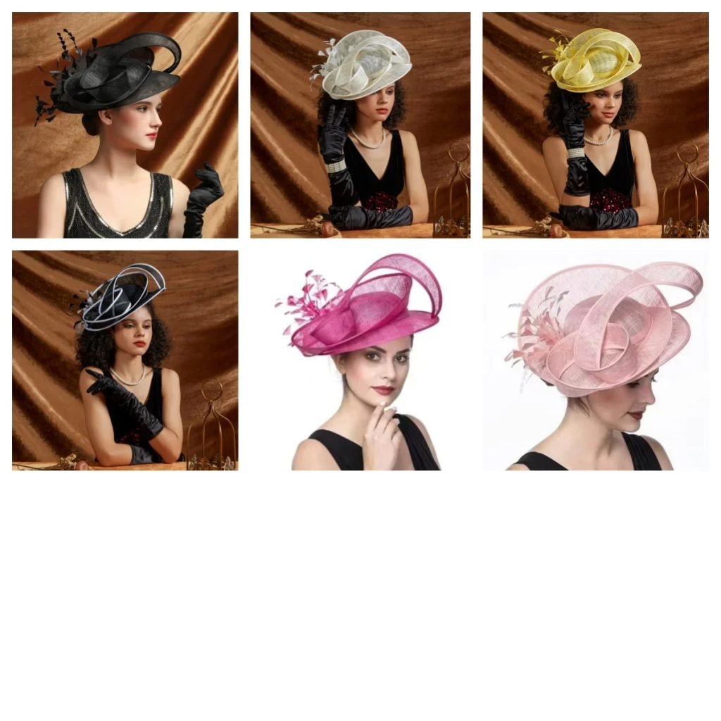 Christmas Sinamay Fascinator Fashion Wedding Hat Unique Derby Party Hat Fashion Photography Church Hats Bride Fascinators Female