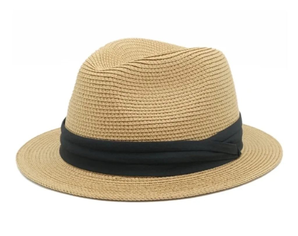 Summer Fedora Short Brim 4cm Straw Hat Men Women Sun Hat Big Size Big Head Trilby Hats