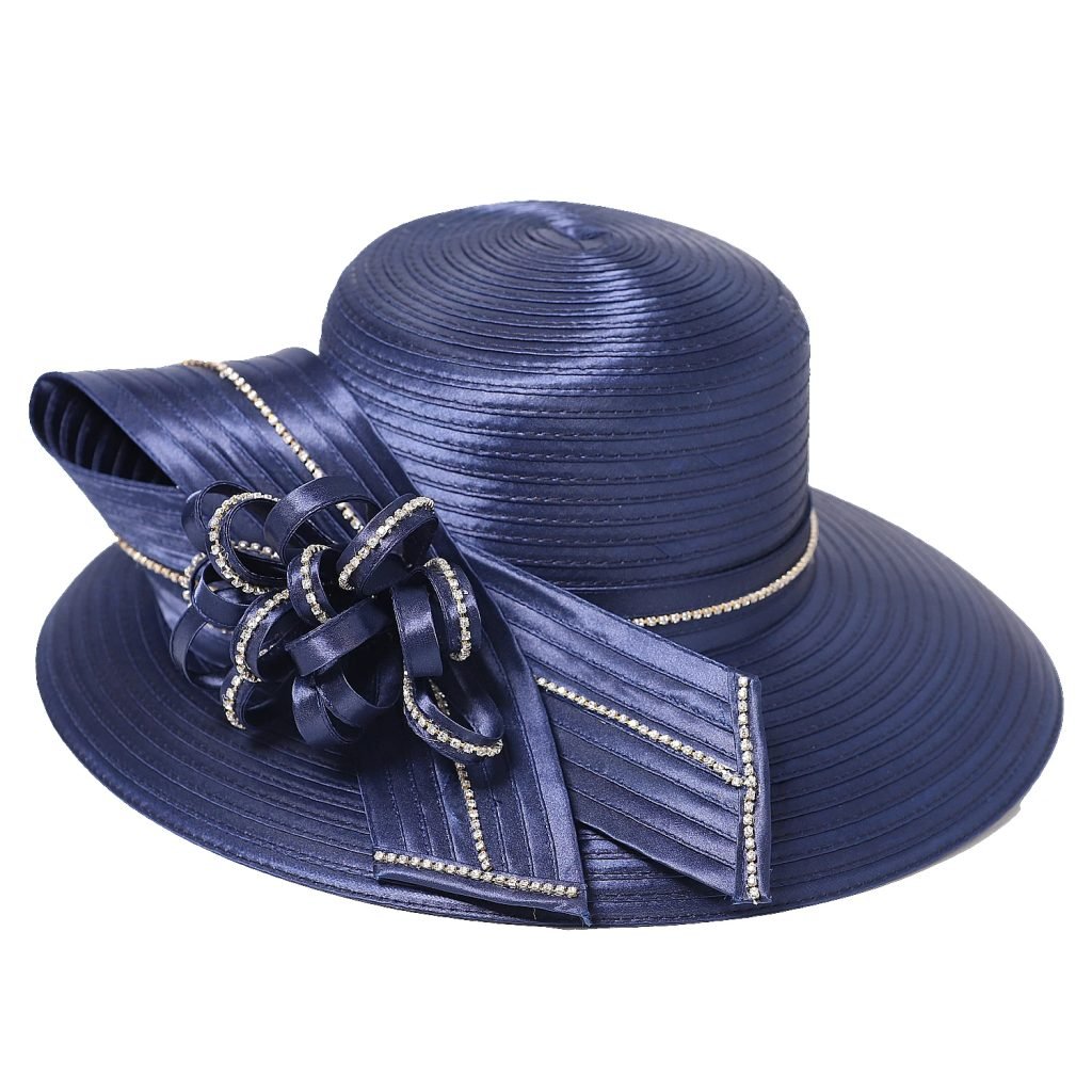 FS Elegant Black Hat Lady Formal Dress Fedora Church Cocktail Tea Party Derby Caps For Women Bow Flower Wide Brim Cloche Hats