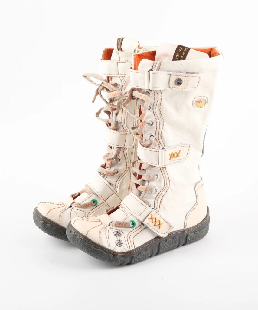 TMA EYES Strape-Accent Washed PU Leather Flat Women's Boot With Plus Size