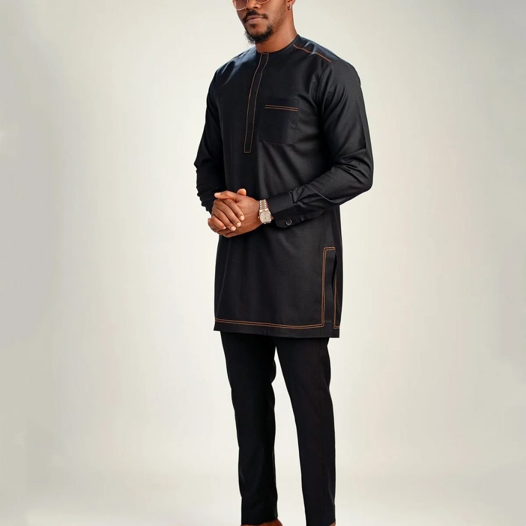 2024 New In Kaftan African Style Suits for Men 2 Piece Set Embroidered Shirts and Pants Traditional Luxury Suits for Men