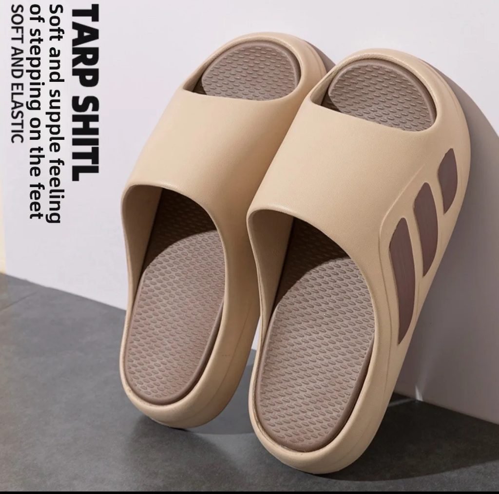 New Men Slippers Slides with a Sense High Aesthetic Value External Wear Anti Slip Thick Bottom, Beach Cool Slippers for Men