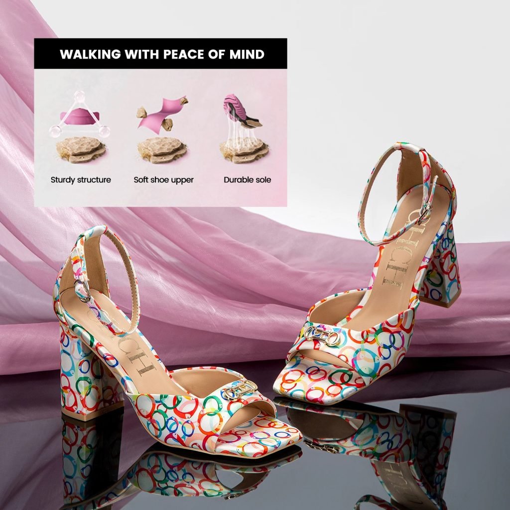 CHCH Women's High Heels New Colors Beach Sandals Coarse Heels Party Women's Shoes 7cm