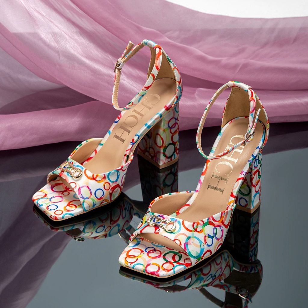 CHCH Women's High Heels New Colors Beach Sandals Coarse Heels Party Women's Shoes 7cm