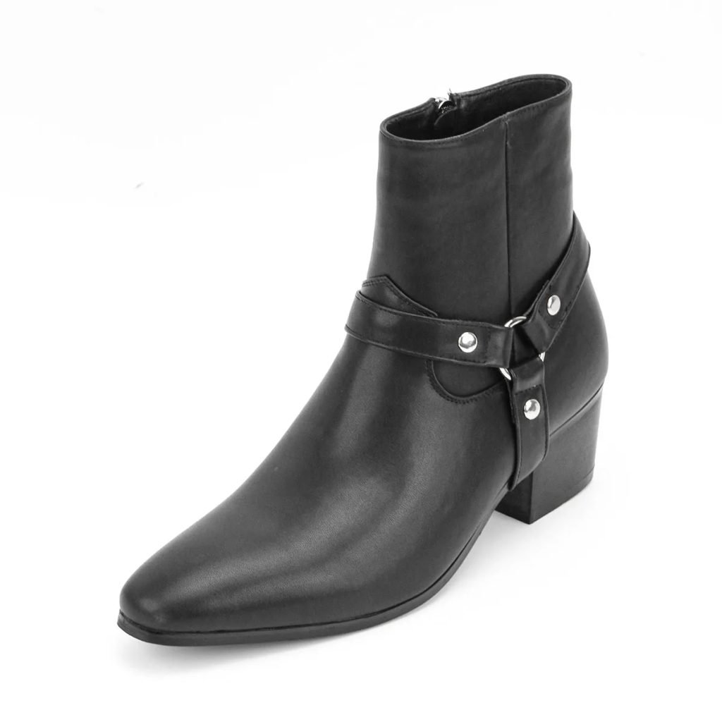 Men's High Heel Chelsea Double Elastic Men's Boots