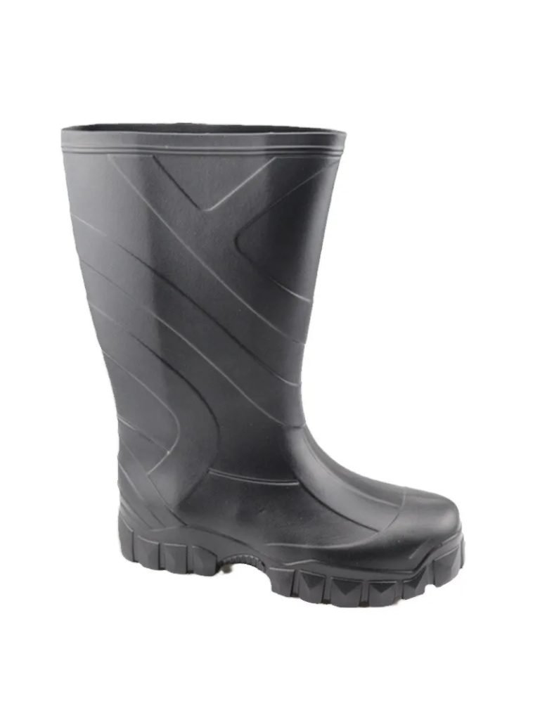EVA Foam Rain Boots Men's Bla Thi Bot High Tube Waterproof Kitchen Non-Slip Oil Resistant Food Boots Spring Autumn
