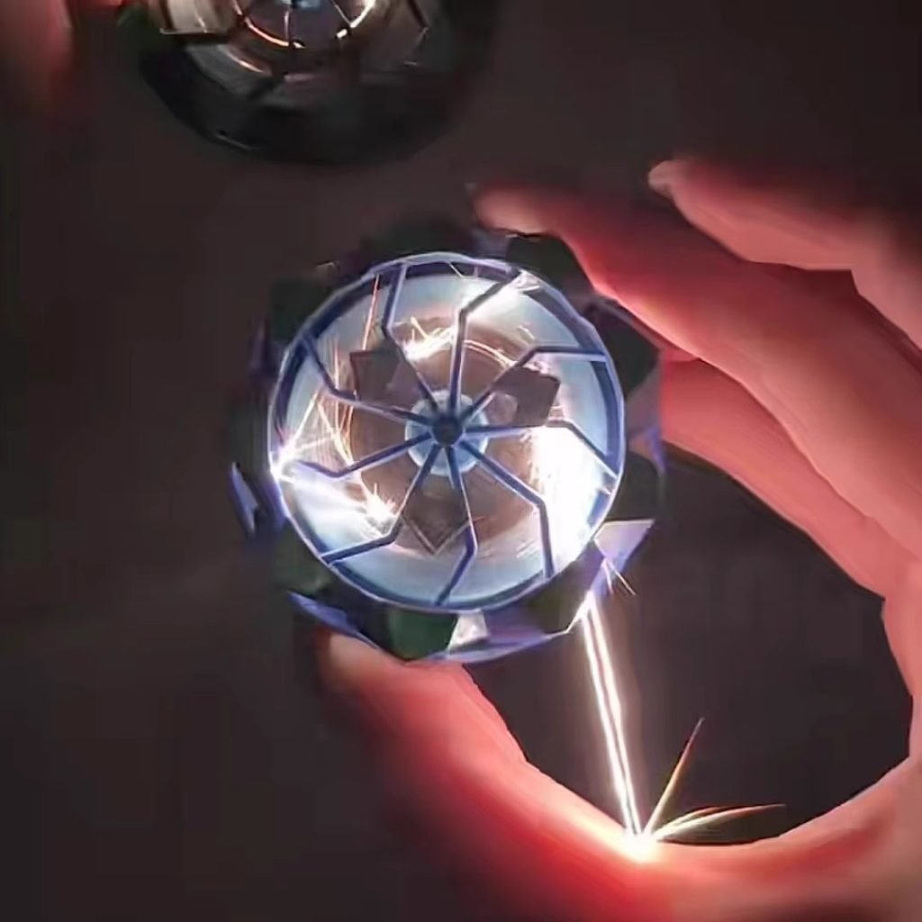 Fireworks Gyro Flint Rotating Toy Fingertip Rotating Decompression Battle Black Technology Cool