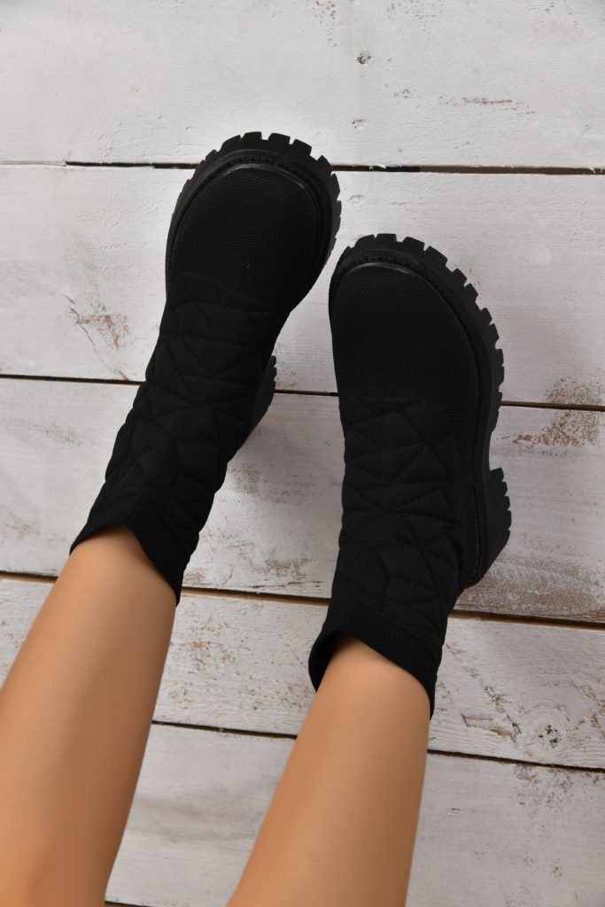 New Women’s Flying Woven Sports Short Boots Women