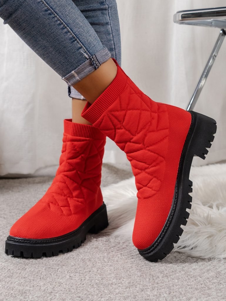 New Women’s Flying Woven Sports Short Boots Women