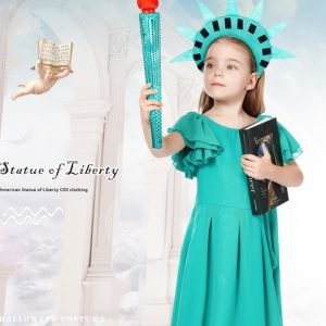 Children's Statue Of Liberty Cos Costume Ancient Greek Dress